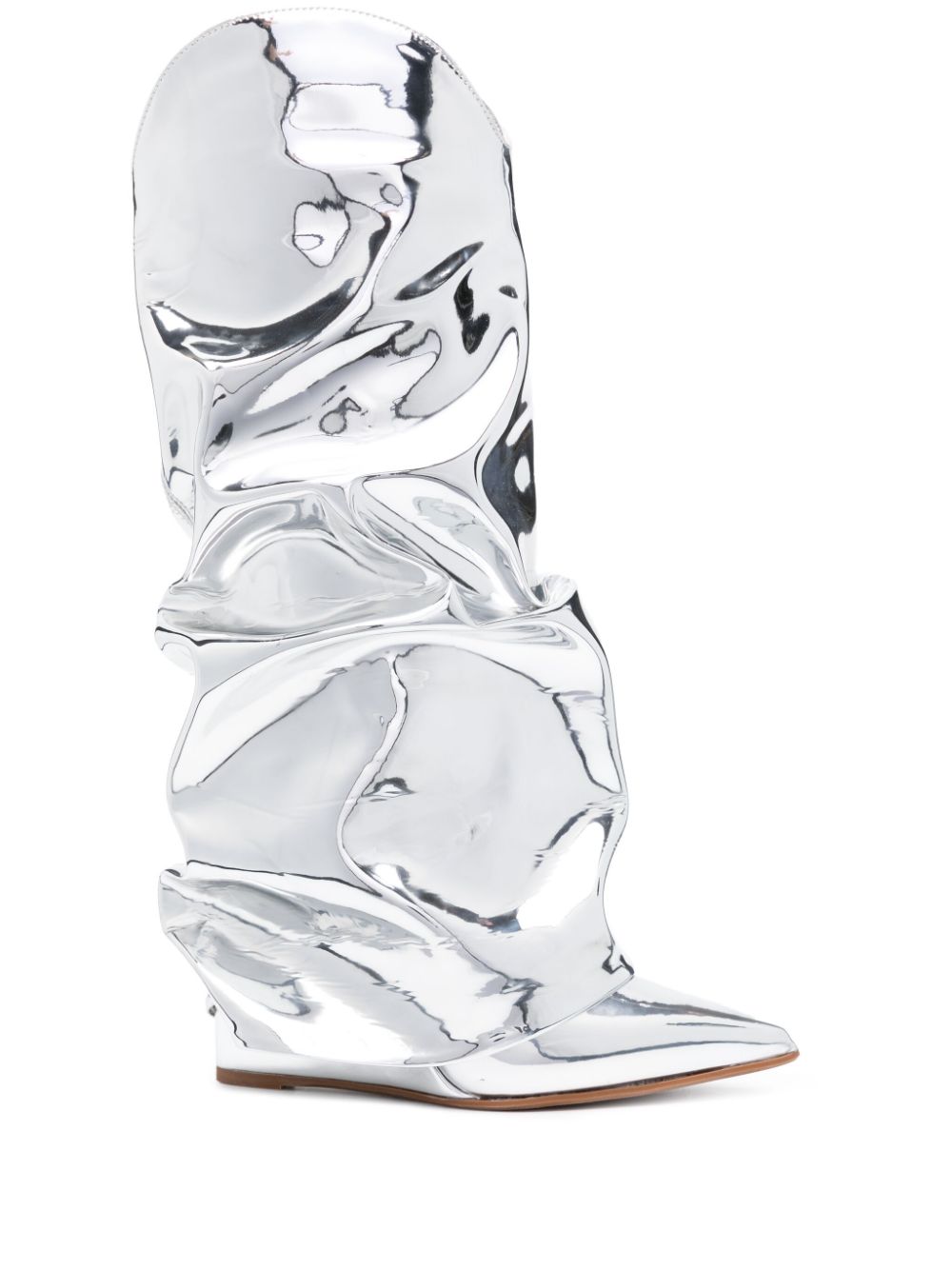 Le Silla Andy 120mm metallic boots - Silver von Le Silla