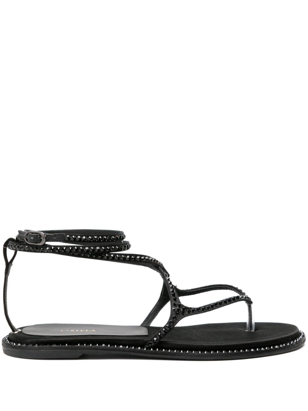 Le Silla Belen crystal-embellished flat sandals - Black von Le Silla