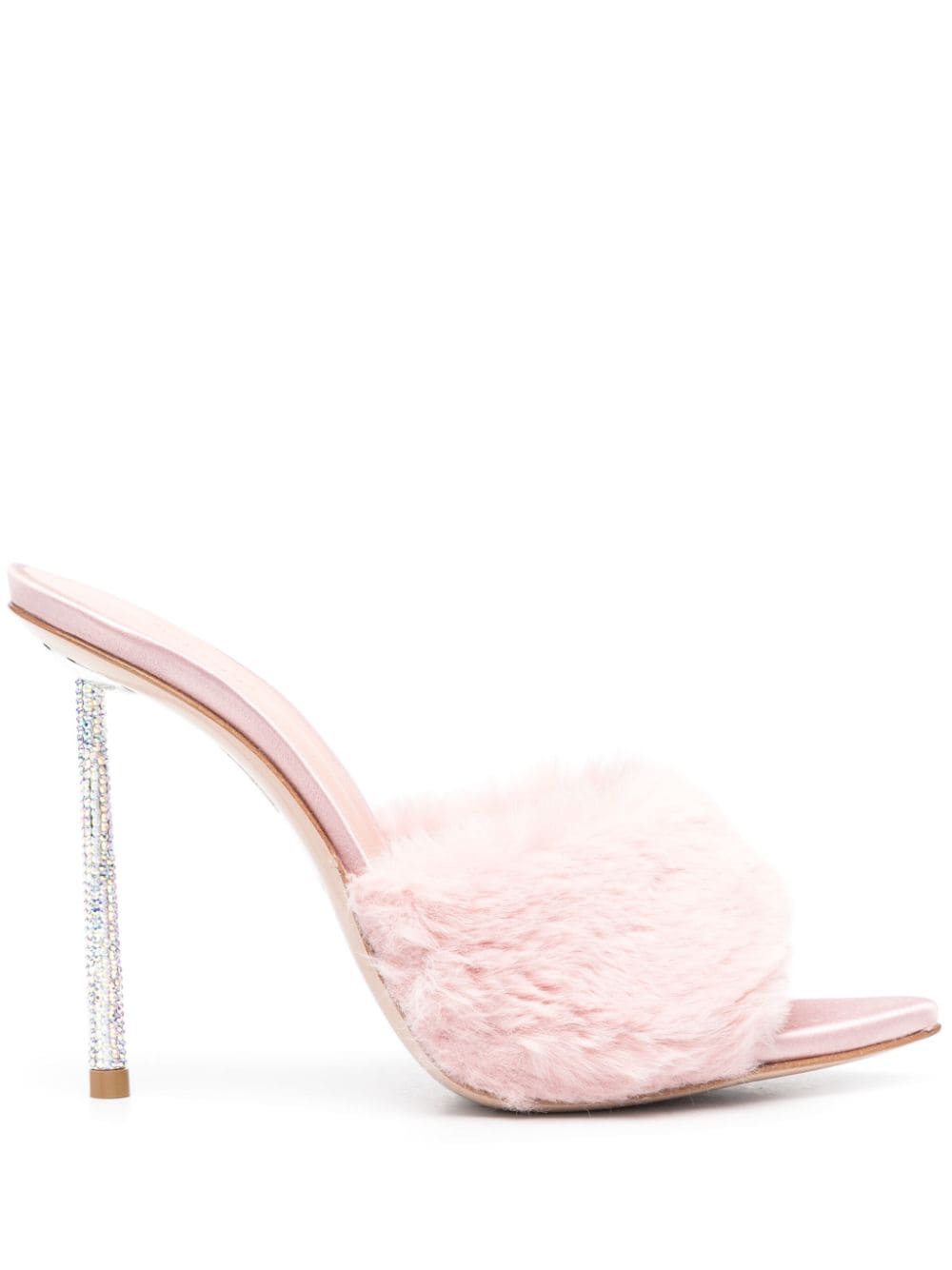 Le Silla Bella 105mm faux-fur mules - Pink von Le Silla