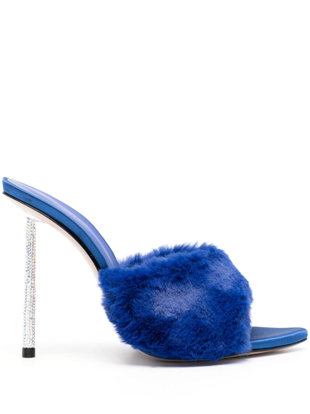 Le Silla Bella 120mm faux-fur mules - Blue von Le Silla