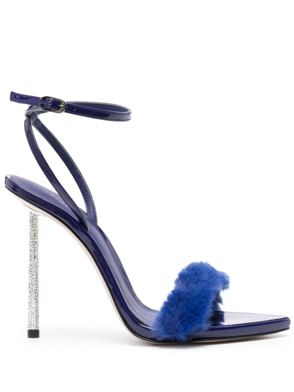 Le Silla Bella 120mm faux-fur sandals - Blue von Le Silla