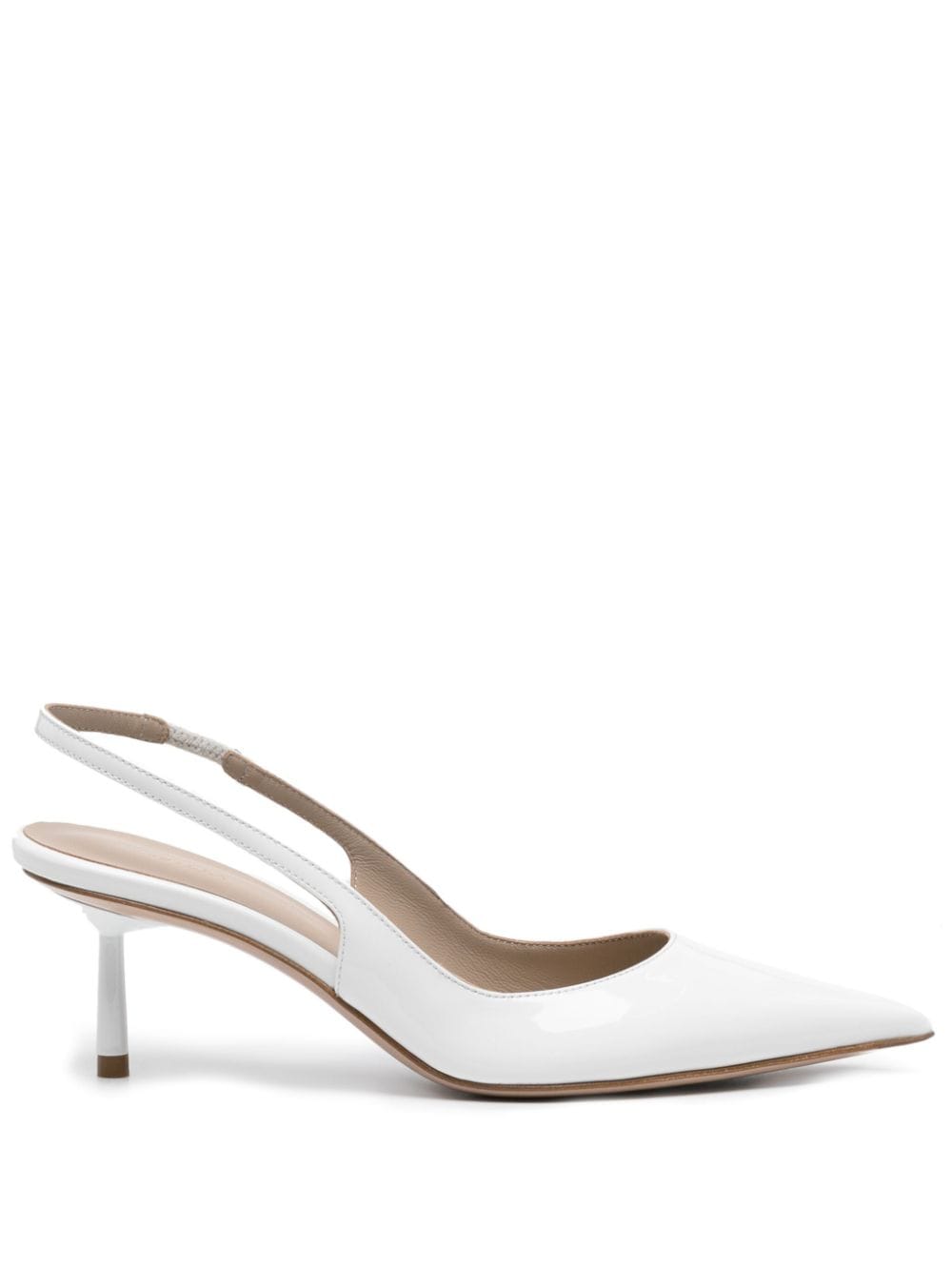 Le Silla Bella 80mm patent leather pumps - White von Le Silla