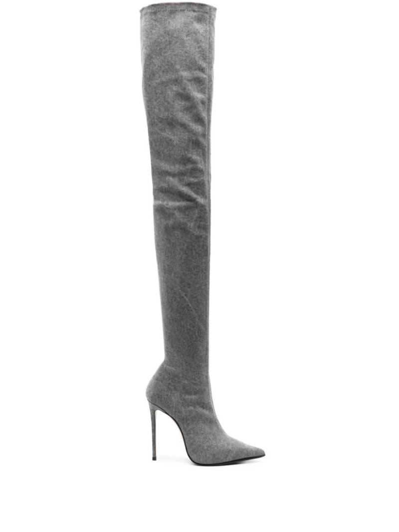 Le Silla Eva 125mm denim boots - Black von Le Silla