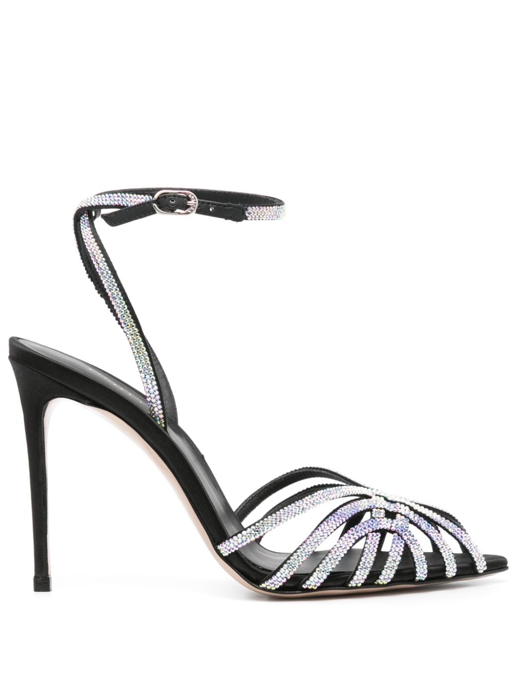 Le Silla Embrace 105mm crystal-embellished sandals - Black von Le Silla
