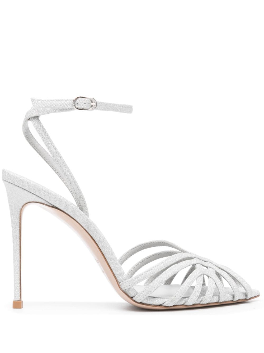 Le Silla Embrace 110mm glitter sandals - Silver von Le Silla