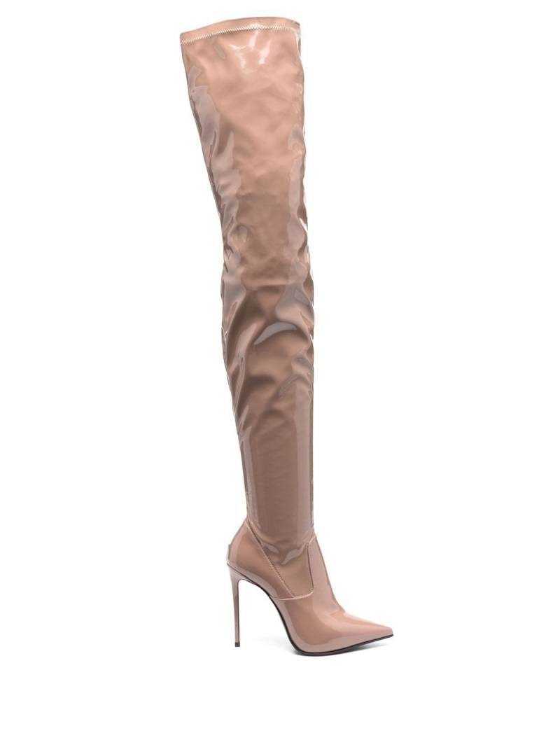 Le Silla Eva thigh-high stiletto boots - Neutrals von Le Silla