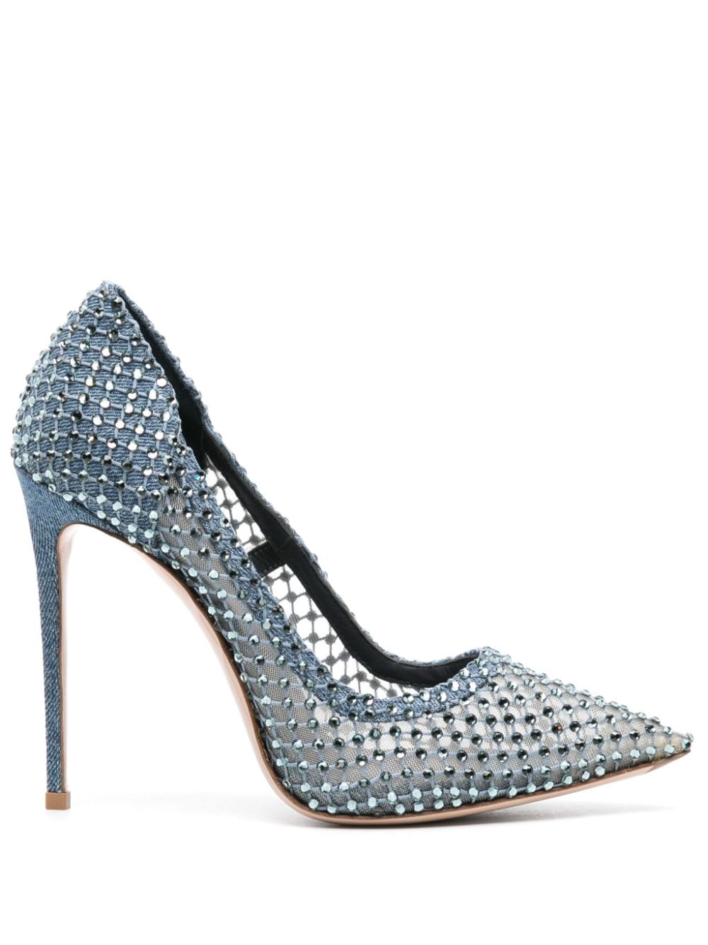 Le Silla Gilda 115mm crystal-embellished pumps - Blue von Le Silla