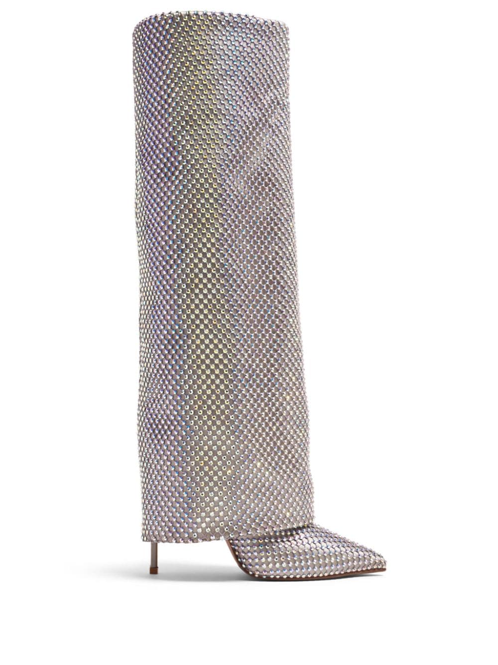 Le Silla Gilda 120mm crystal-embellished knee-high boots - Silver von Le Silla