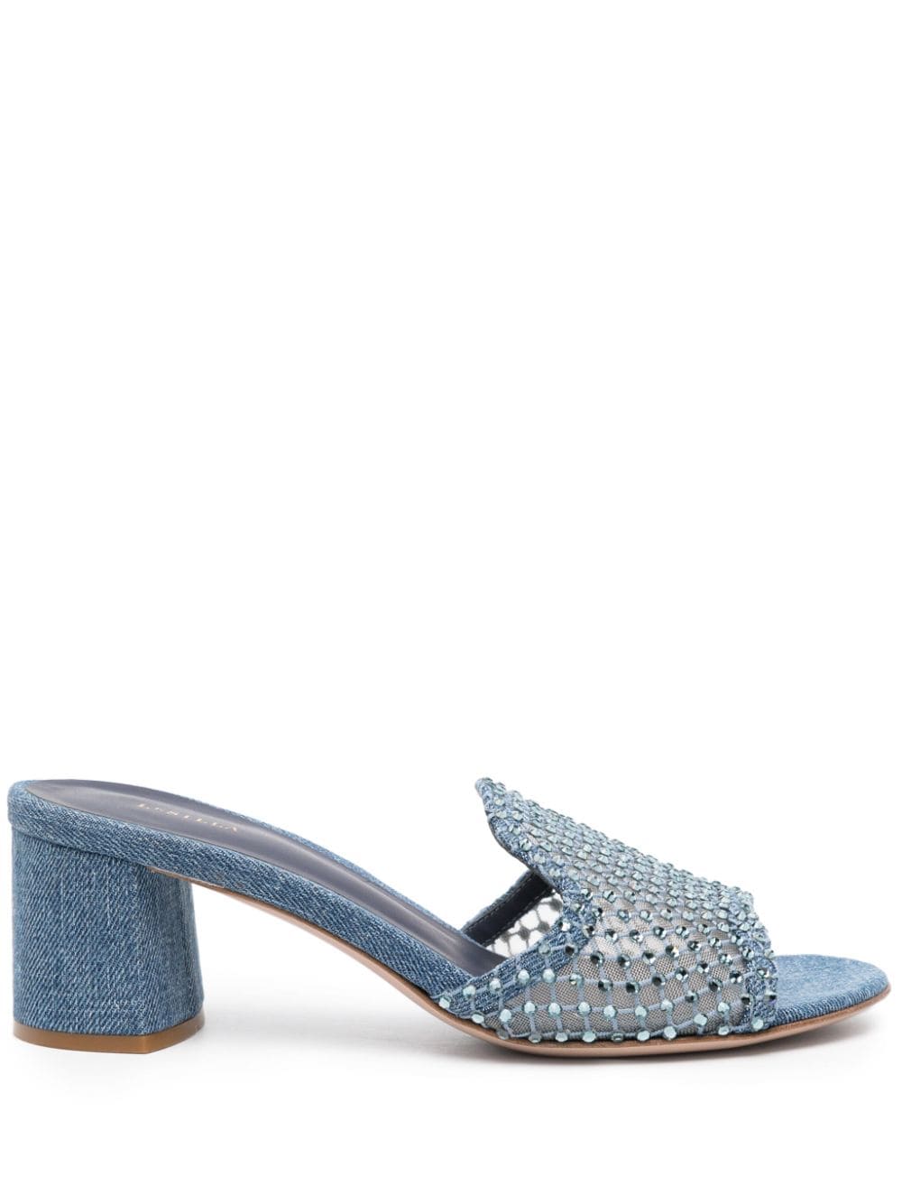 Le Silla Gilda 65mm crystal-embellished mules - Blue von Le Silla