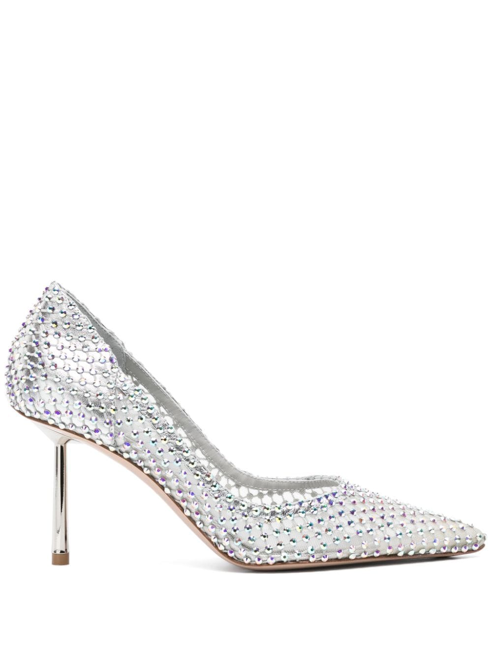 Le Silla Gilda 90mm crystal-embellished pumps - Silver von Le Silla