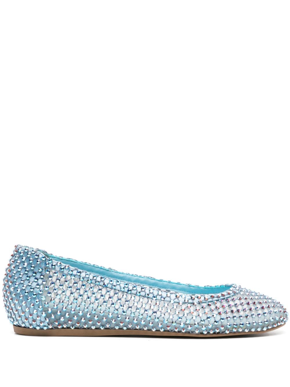 Le Silla Gilda crystal-embellished ballerina shoes - Blue von Le Silla