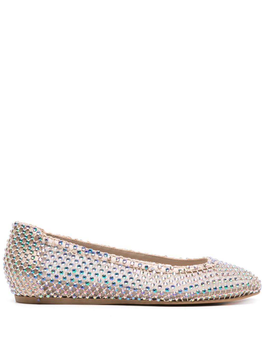 Le Silla Gilda crystal-embellished ballerina shoes - Gold von Le Silla