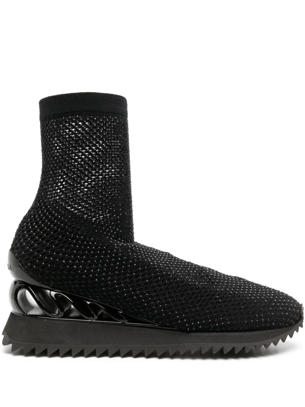 Le Silla Gilda crystal-embellished high-top sneakers - Black von Le Silla