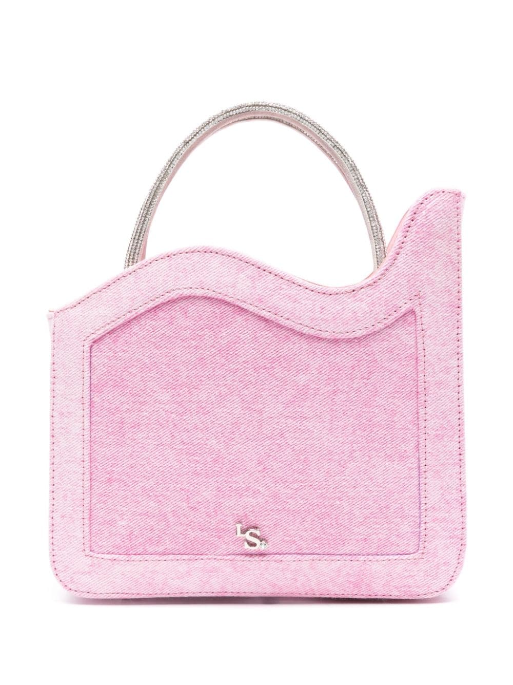 Le Silla Gilda distressed-denim mini tote bag - Pink von Le Silla