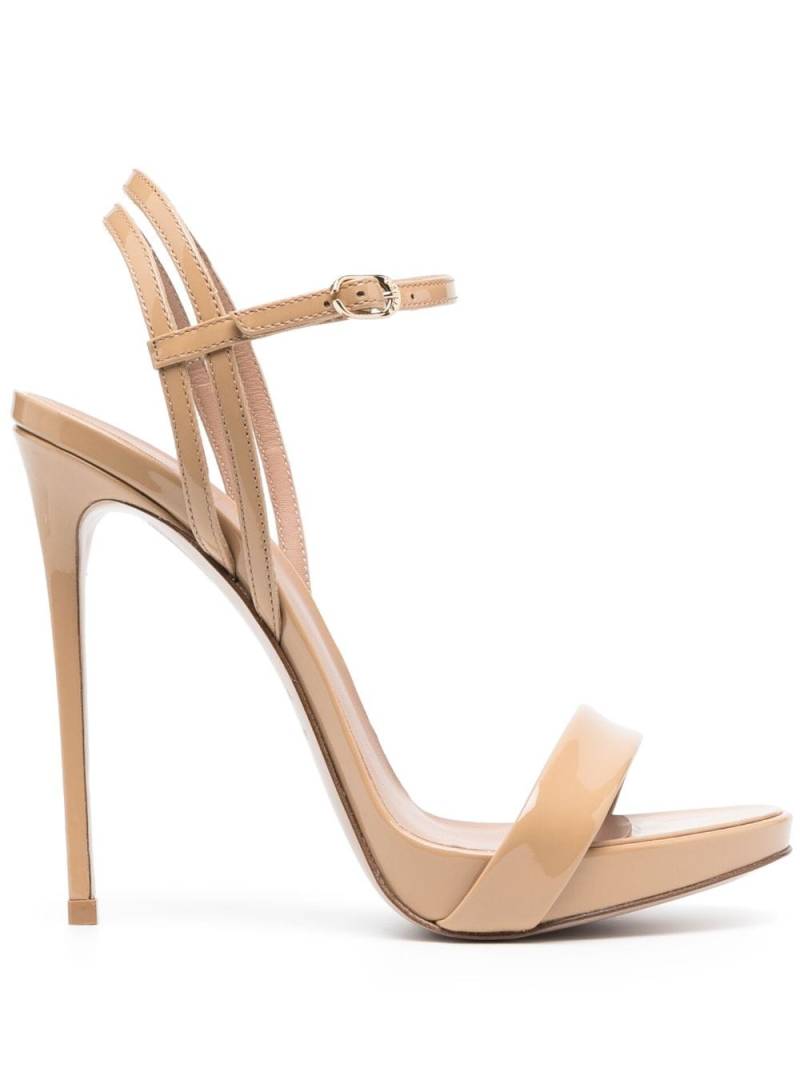 Le Silla Gwen 120mm patent leather sandals - Neutrals von Le Silla