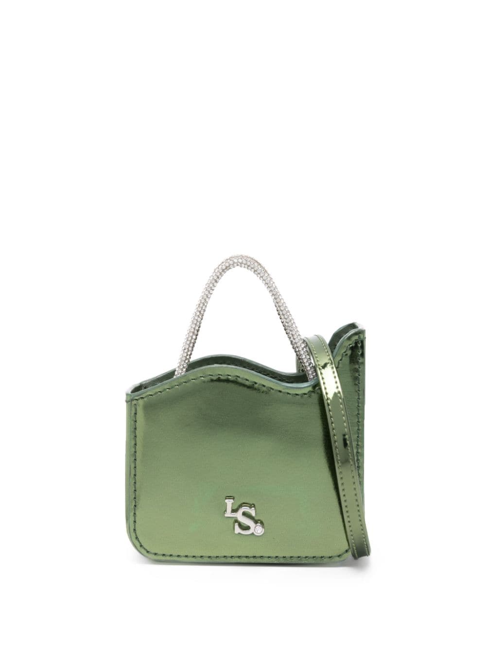 Le Silla Ivy crystal-handles faux-leather mini bag - Green von Le Silla