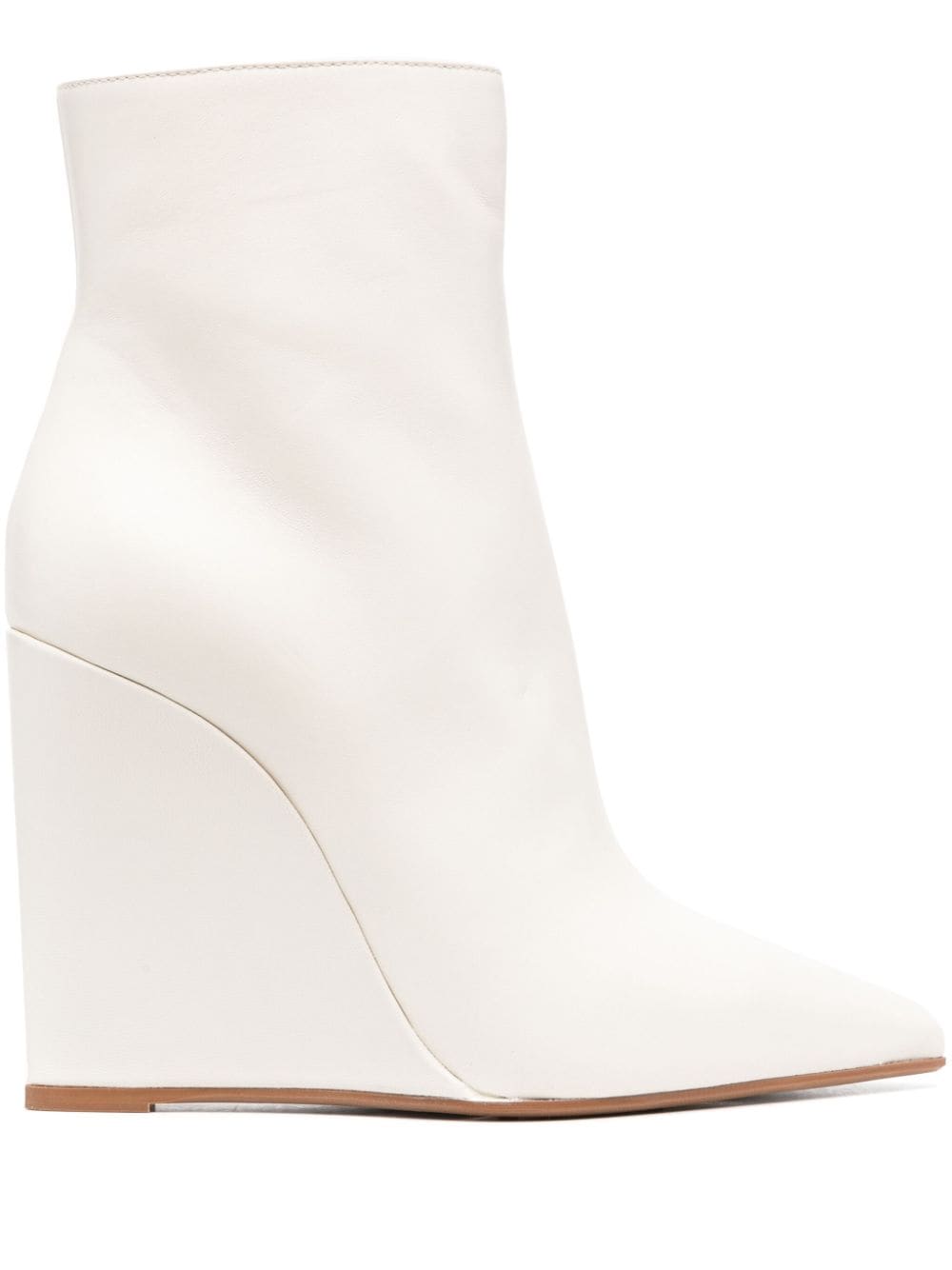 Le Silla Kira 120mm wedge leather boots - White von Le Silla