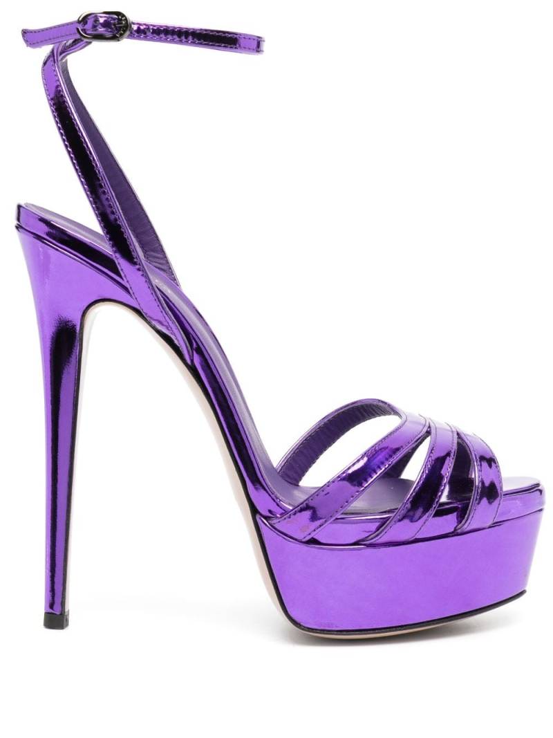 Le Silla Lola 140mm leather platform sandals - Purple von Le Silla