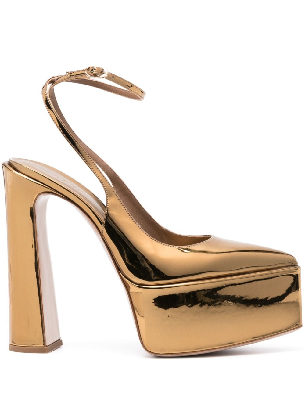 Le Silla Nina 155mm metallic-effect pumps - Gold von Le Silla