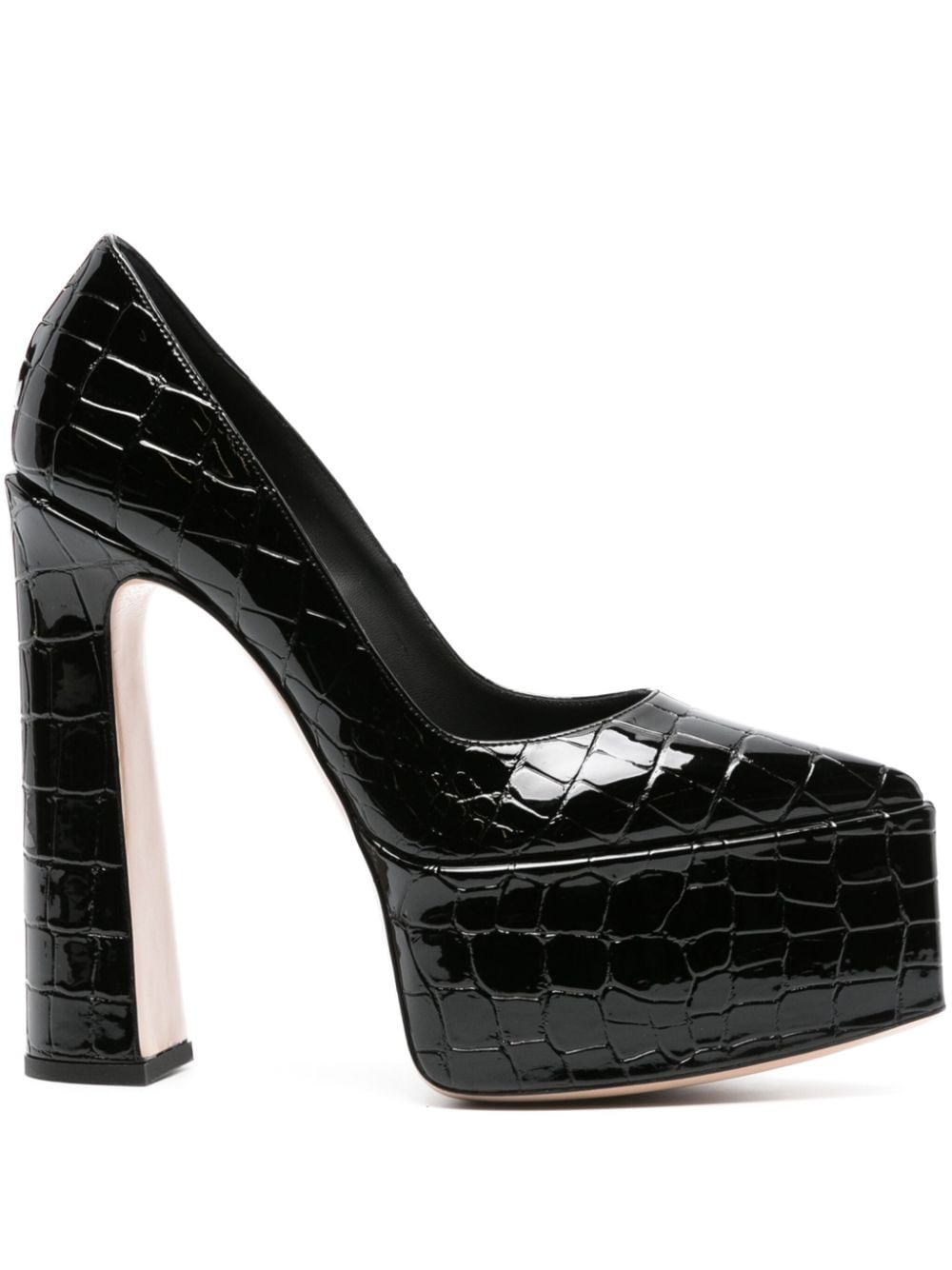 Le Silla Nina 170mm crocodile-effect pumps - Black von Le Silla