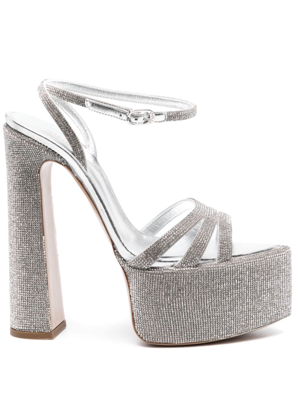 Le Silla Nina 170mm crystal-embellished platform sandals - Silver von Le Silla