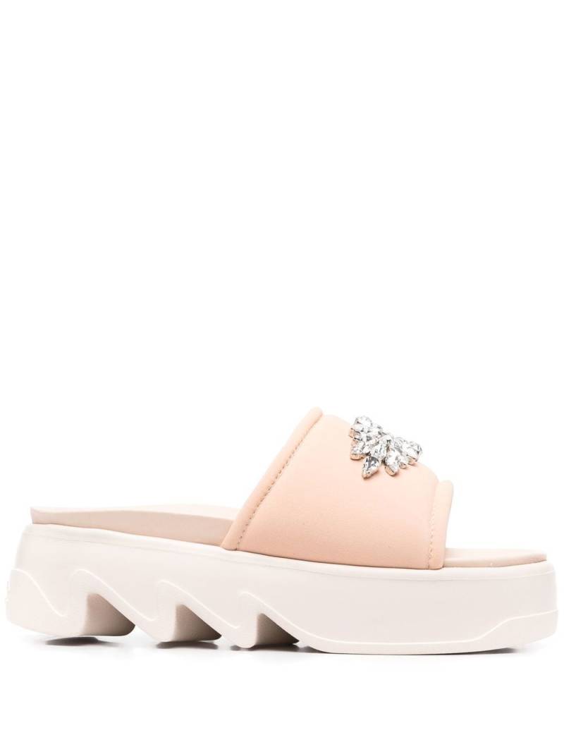 Le Silla Poolside crystal-embellished sandals - Neutrals von Le Silla