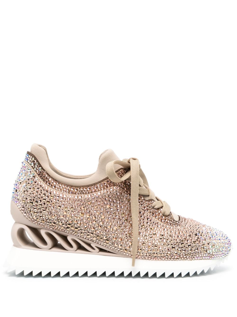 Le Silla Reiko Wave rhinestone-embellished sneakers - Gold von Le Silla