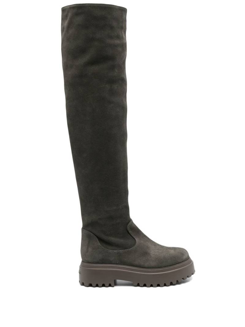 Le Silla Ranger suede-leather thigh-high boots - Grey von Le Silla