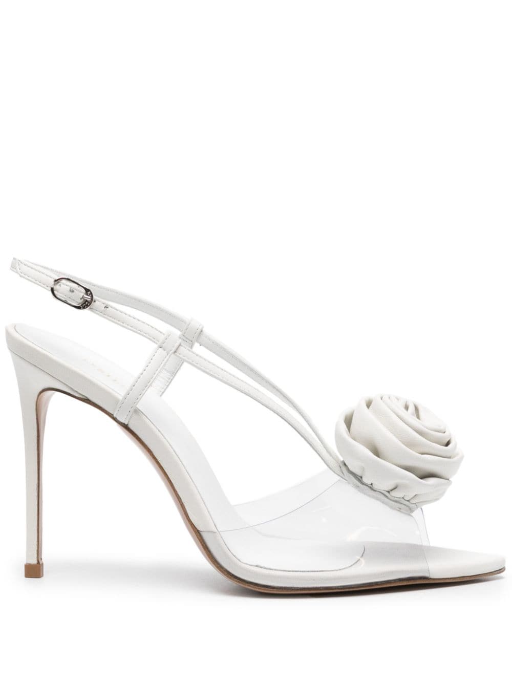 Le Silla Rose 110mm leather sandals - White von Le Silla