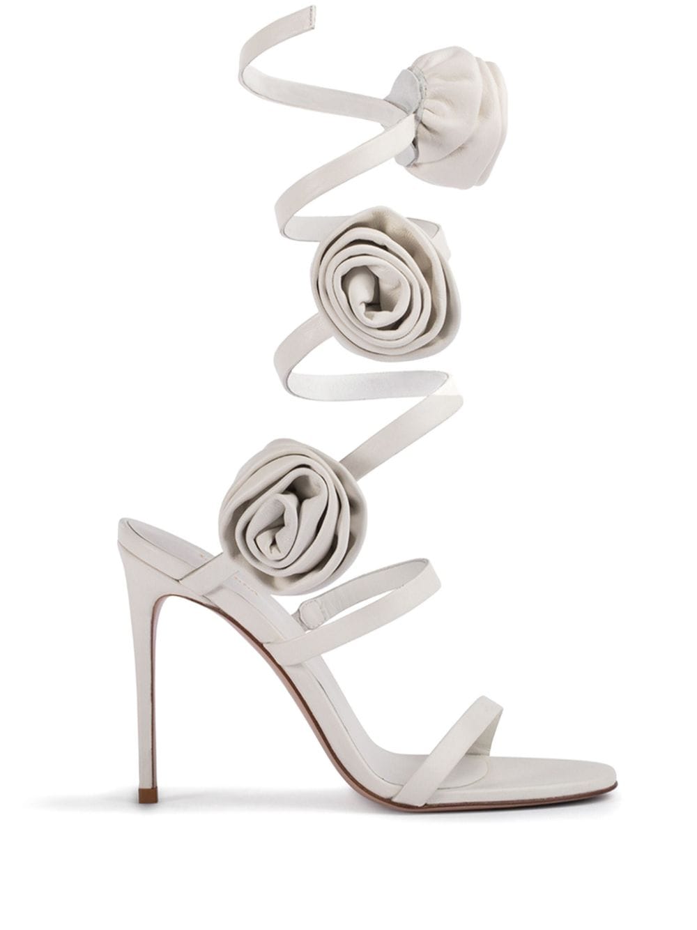 Le Silla Rose floral-appliqué sandals - White von Le Silla