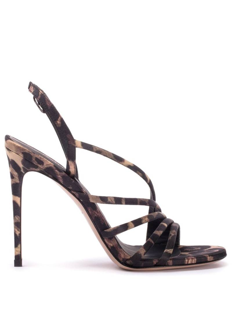 Le Silla Scarlet 105mm leopard-print sandals - Black von Le Silla