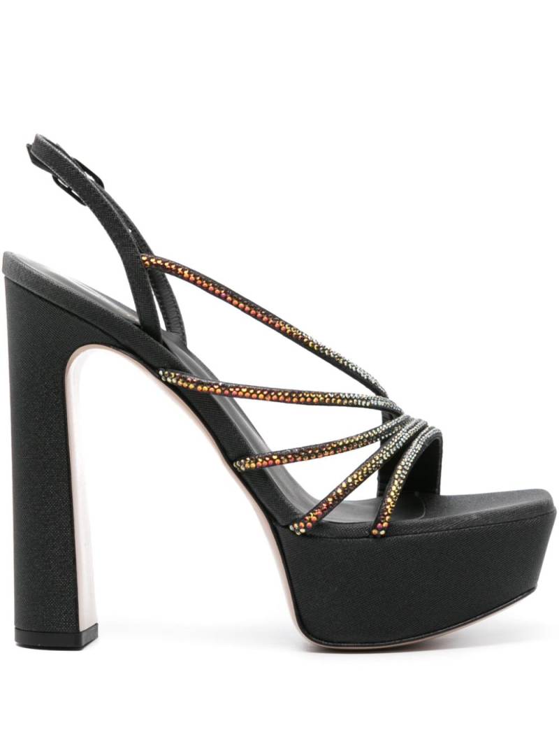 Le Silla Scarlet 140mm rhinestone-embellished sandals - Black von Le Silla