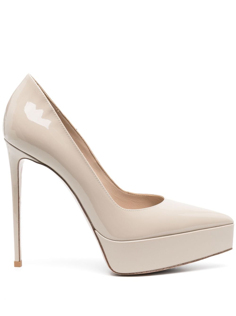 Le Silla Uma 130mm patent-leather pumps - Neutrals von Le Silla