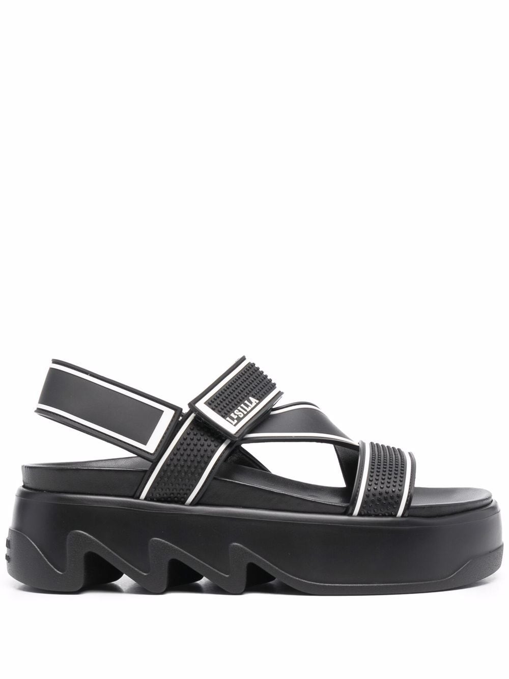 Le Silla cross-strap platform sandals - Black von Le Silla