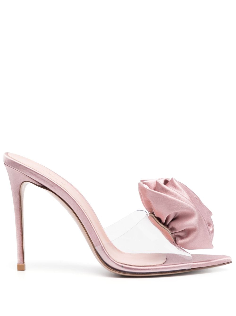 Le Silla floral-appliqué 110mm transparent sandals - Pink von Le Silla