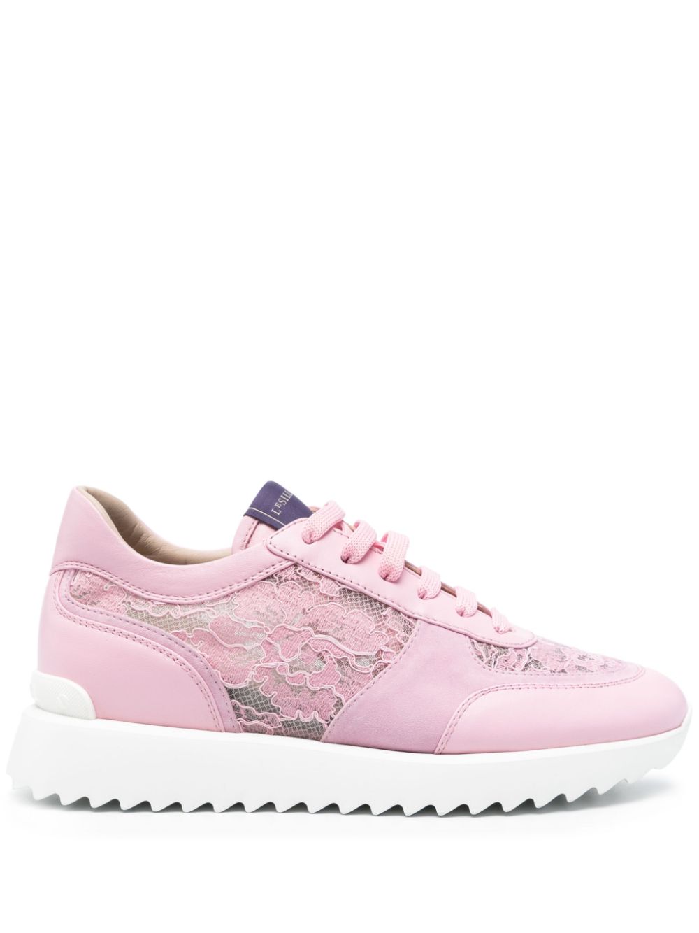 Le Silla floral-lace leather sneakers - Pink von Le Silla