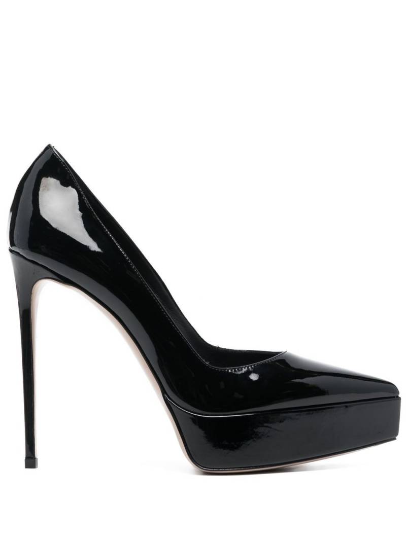 Le Silla high-shine finish platform 130mm pumps - Black von Le Silla