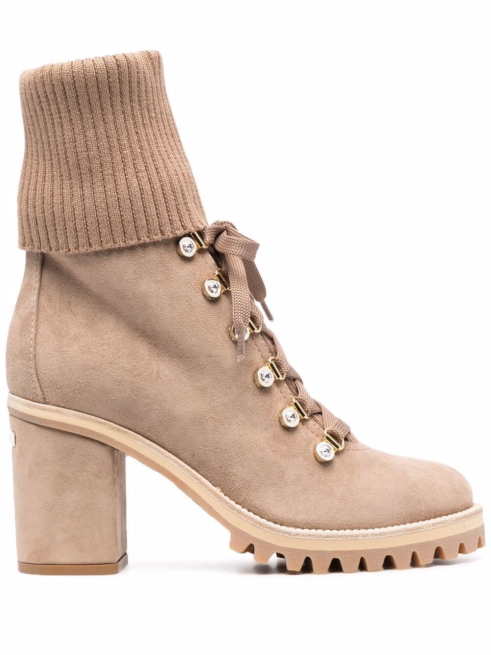 Le Silla ribbed-knit edge boots - Neutrals von Le Silla