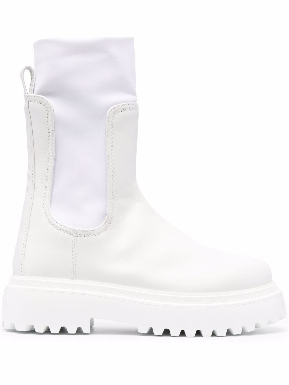 Le Silla ridged leather boots - White von Le Silla