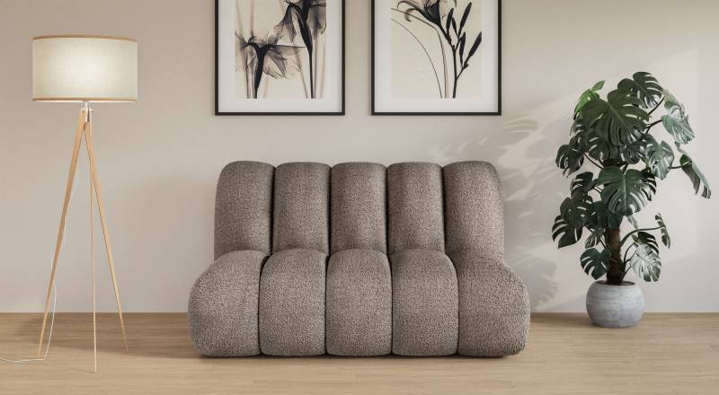 LeGer Home by Lena Gercke 2-Sitzer »Priya Designersofa, moderne Steppung, auch in Bouclé«, gemütlich und modern, B/T/H: 155/108/84 cm von LeGer Home by Lena Gercke