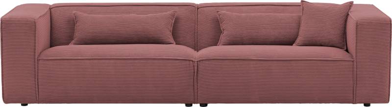 LeGer Home by Lena Gercke 3-Sitzer »PIARA, Couch mit Kedernaht, Sofa in Cord oder Leinenoptik«, schwarze Füsse, bequemer Sitzkomfort von LeGer Home by Lena Gercke