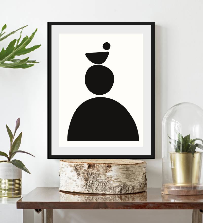 LeGer Home by Lena Gercke Bild »Black is Beautiful«, Abstrakt-Kunst-Schwarz-Weiss-Modern, (1 St.), HD Premium Poster-Druck inkl. Holzrahmen von LeGer Home by Lena Gercke