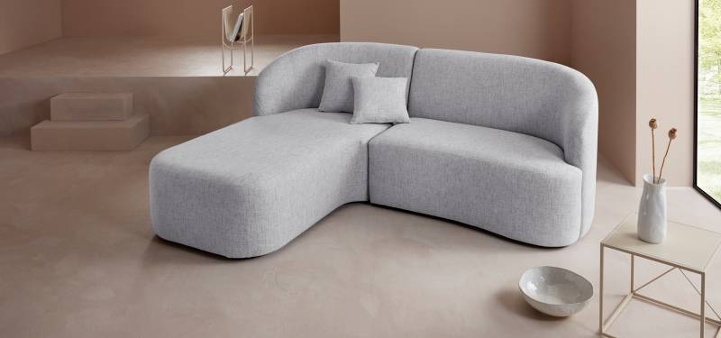 LeGer Home by Lena Gercke Ecksofa »Dilara L-Form«, gerundete Rückenlehne und Front, in 3 Bezugsqualitäten von LeGer Home by Lena Gercke