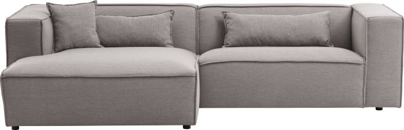 LeGer Home by Lena Gercke Ecksofa »PIARA mit Kedernaht in Cord oder Leinenoptik, moderne Couch in L-Form«, wahlweise Ottomane rechts/links, schwarze Füsse, bequemer Sitzkomfort von LeGer Home by Lena Gercke