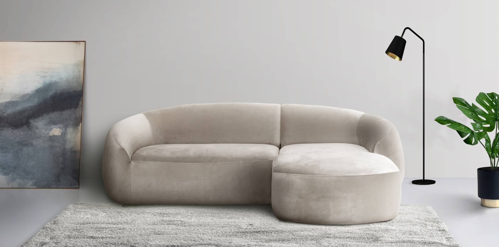 LeGer Home by Lena Gercke Ecksofa »YANI L-Form, Designersofa, organische Form, Masse B/T/H: 255/170/81 cm«, mit Wellenunterfederung, auch in Bouclé, Recamiere rechts/links LeGer Home by Lena Gercke Ecksofa »YANI L-Form, Designersofa, organische Form, Masse B/T/H: 255/170/81 cm«, mit Wellenunterfederung, auch in Bouclé, Recamiere rechts/links von LeGer Home by Lena Gercke