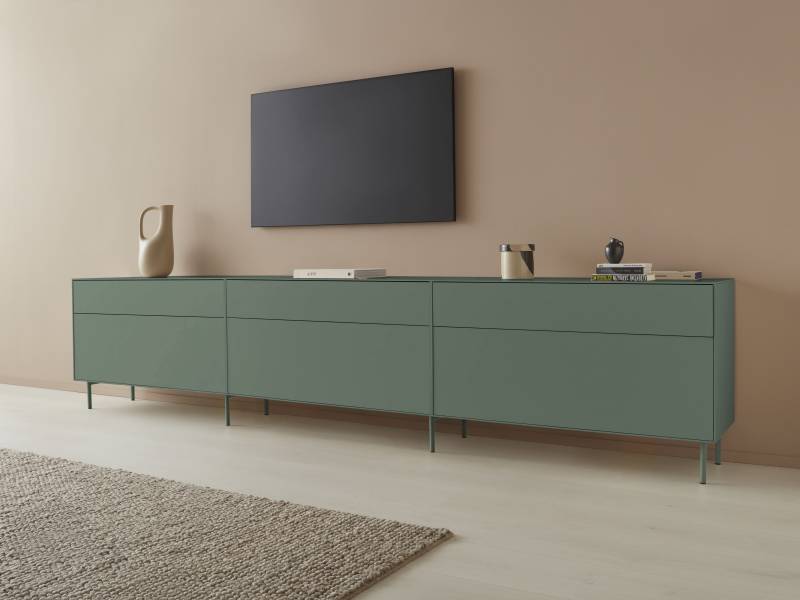 LeGer Home by Lena Gercke Lowboard »Essentials«, (3 St.), Breite: 336cm, MDF lackiert, Push-to-open-Funktion von LeGer Home by Lena Gercke