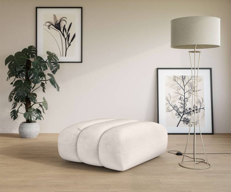 LeGer Home by Lena Gercke Polsterhocker »Priya Sitzhocker, moderne Steppung, auch in Bouclé«, gemütlich und modern, Masse B/T/H: 90/106/46 cm von LeGer Home by Lena Gercke