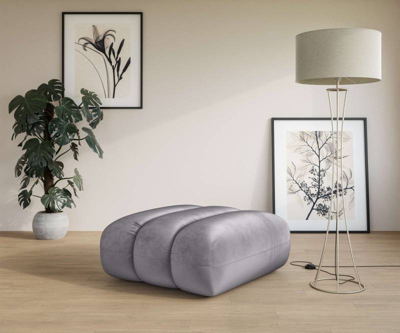 LeGer Home by Lena Gercke Polsterhocker »Priya Sitzhocker, moderne Steppung, auch in Bouclé«, gemütlich und modern, Masse B/T/H: 90/106/46 cm von LeGer Home by Lena Gercke