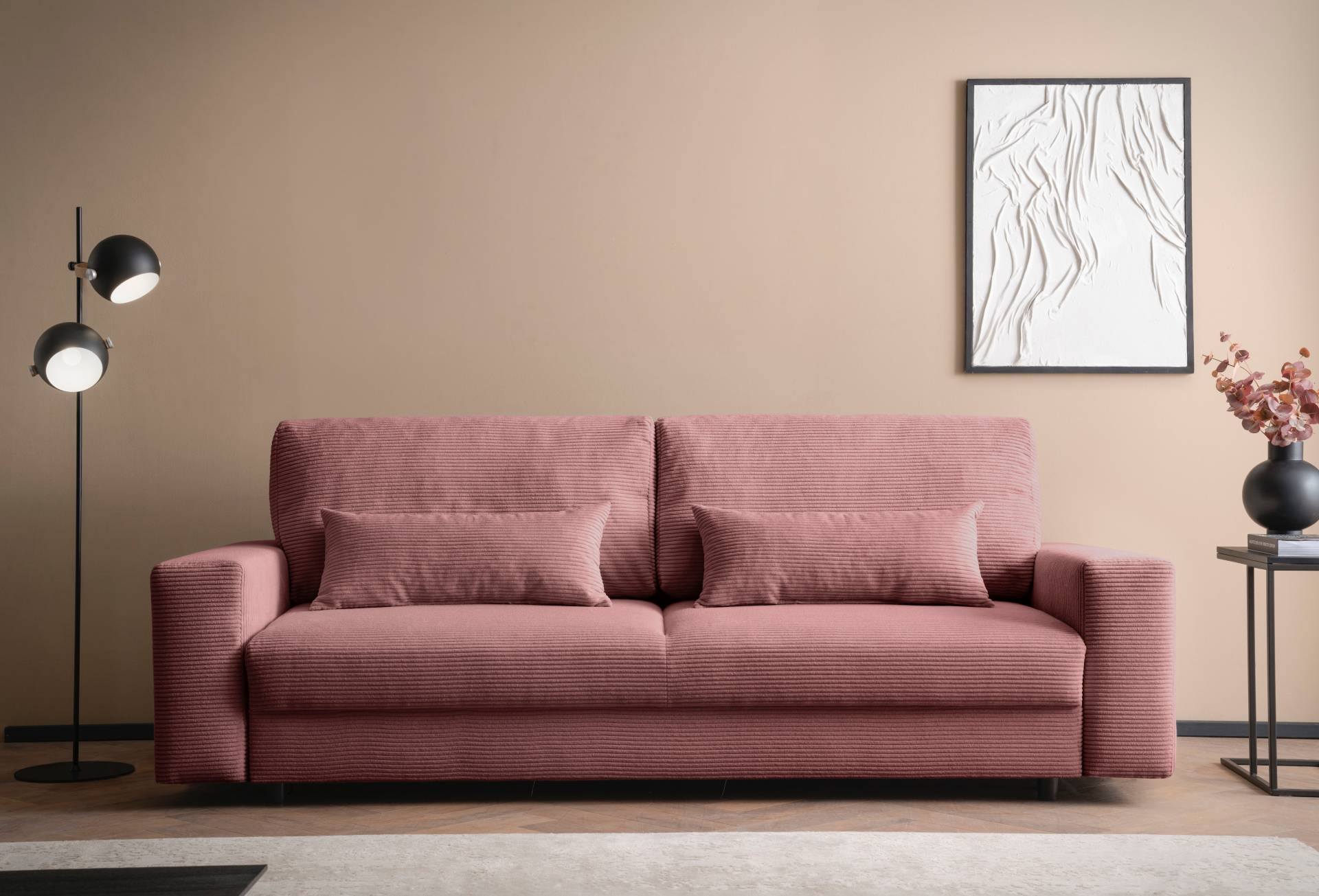 LeGer Home by Lena Gercke Schlafsofa »Imoga, Polster mit Schlaffunktion, 3-Sitzer Sofa, Couch mit Bettkasten«, in modernen Farben und Stoffen, Bettfunktion, Liegefläche: 200x150 cm von LeGer Home by Lena Gercke