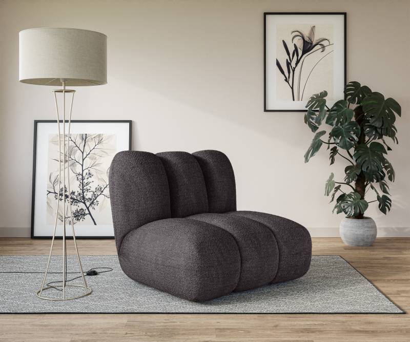 LeGer Home by Lena Gercke Sessel »Priya Loungesessel, moderne Steppung, auch in Bouclé«, perfektes Einzelstück, gemütlich und modern, B/T/H: 90/106/84 cm von LeGer Home by Lena Gercke